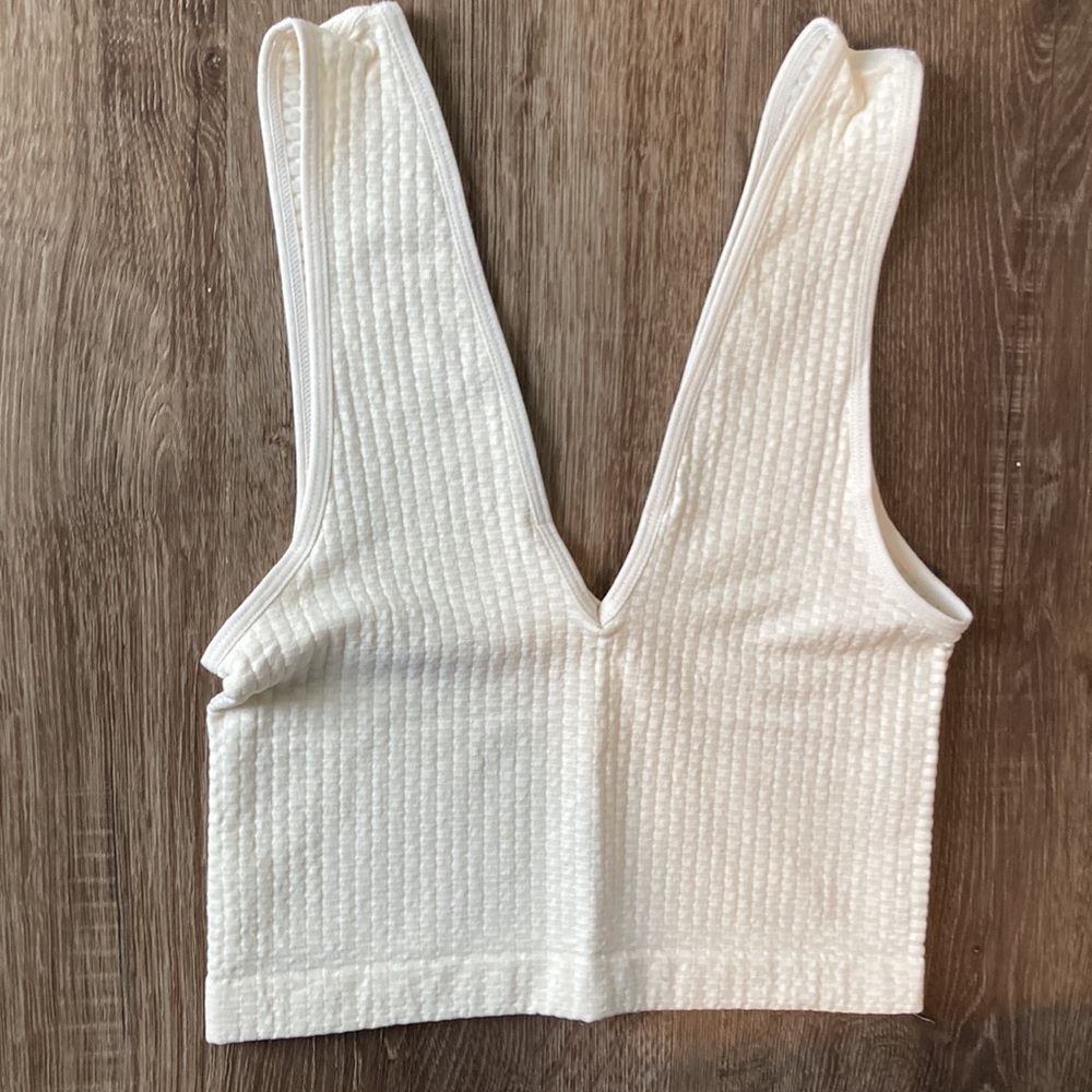 Creamy nude crop top